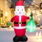 Gymax 5FT Christmas Self Inflatable Santa Holding Gift Bag Decoration w/ LED Lights and Sandbags